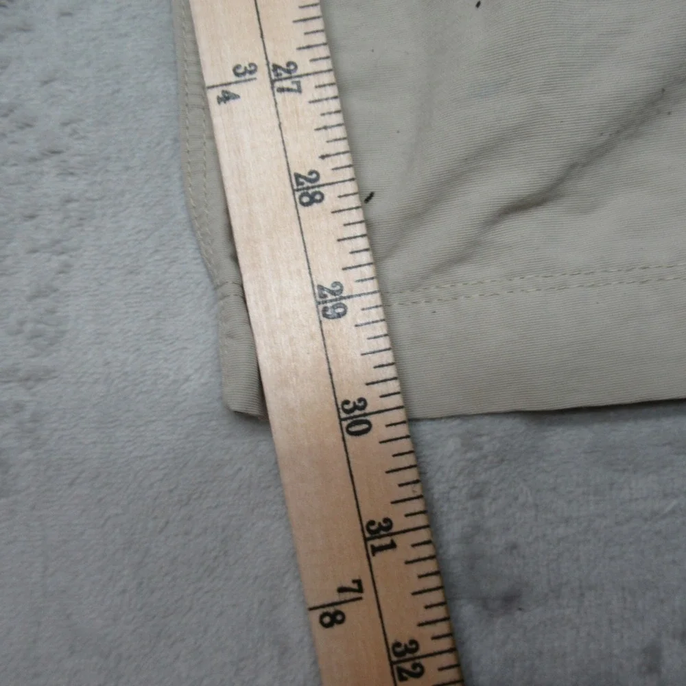 North Face Pants Men XL White Cargo Convertible Belted Rain Wind Pack Hike 37x30